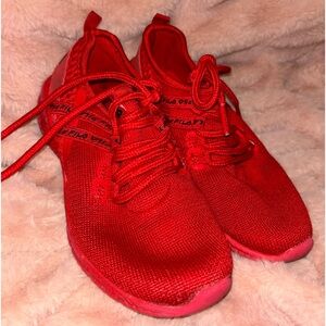 Fila Red Knit Atletic Boys Size 13 Sneakers